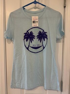 Ladies Del Sol Palm Tree Boyfriend Tee